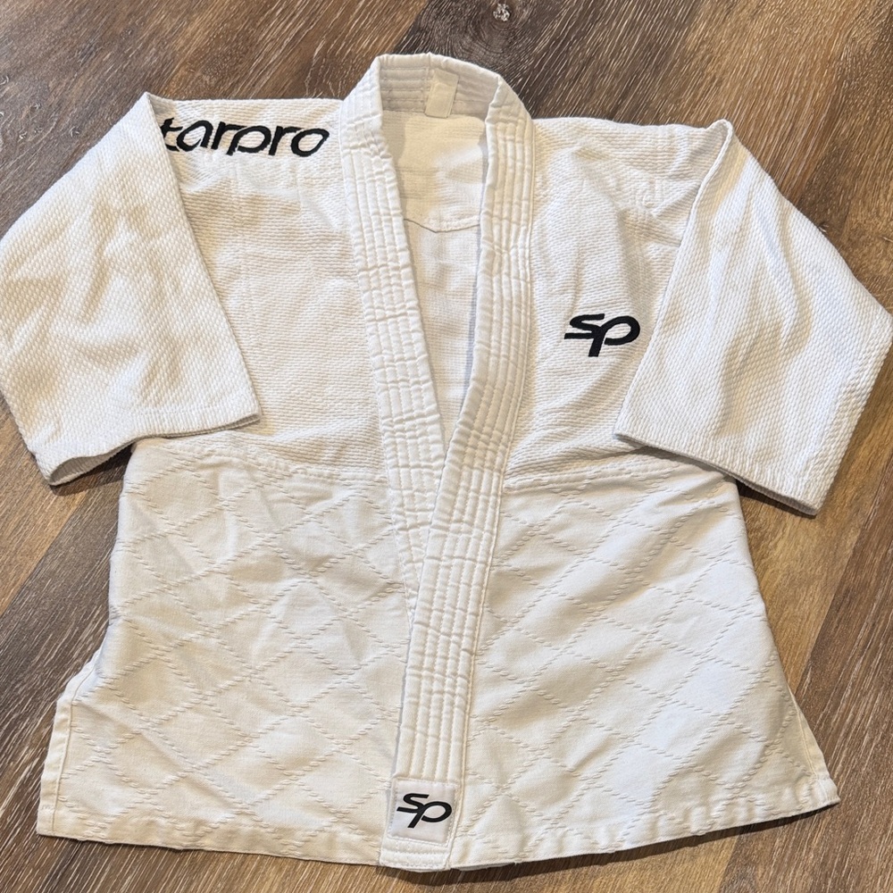 White Martial Arts Gi with Embroidered Logos